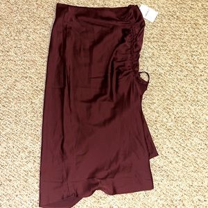 Forever 21 Burgundy Slit Skirt